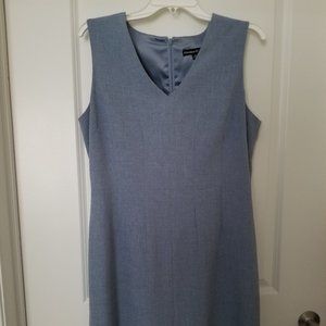Preston & York Chambray Sheath Dress V-neck
